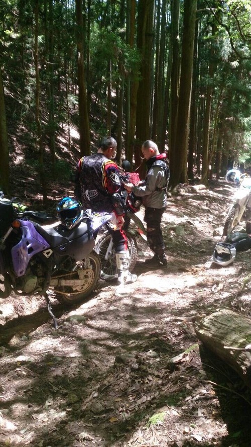 初心者　林道ツーリング風景①