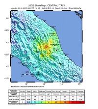 8月24日のイタリアペルージャ地震