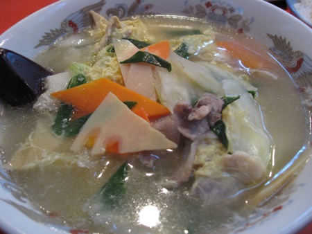 いつもの中津　太閤にて温か五目そばをツルツルパクパク(^^♪