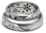 愛犬プードル　龍　雪の結晶に想いを込めた結婚指輪　大阪　関西