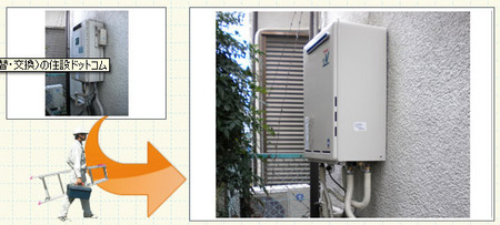 給湯器取替工事 大阪府枚方市 RUF-A2003SAW(A)