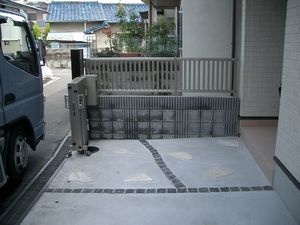 ブロック・フェンス・伸縮門扉外構工事施工例 大阪府堺市