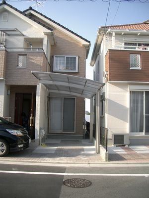 大阪府 YKKレイナポート カーポート施工例 ホームセンター