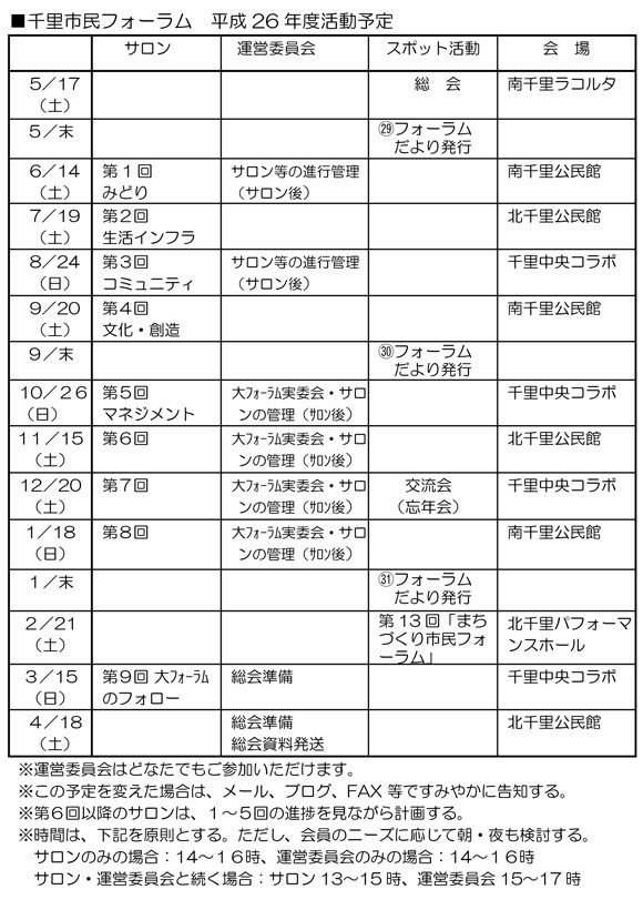 事業報告（平成26年度）