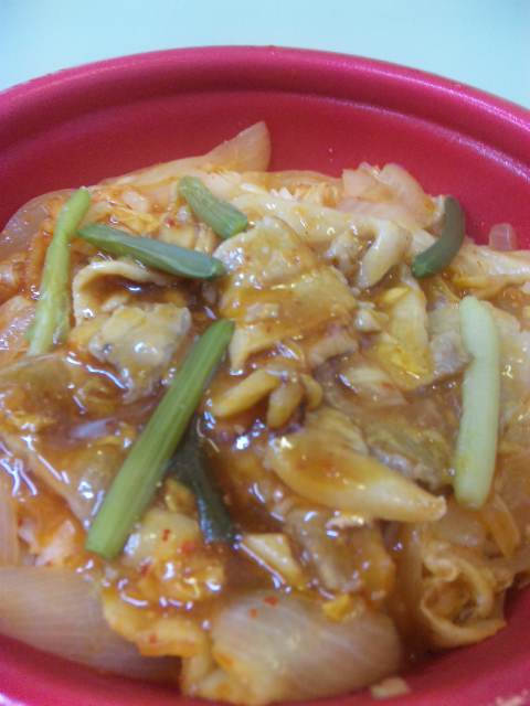 豚キムチ丼(^O^)
