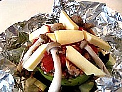 秋茄子の簡単トマトチーズ焼き