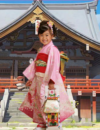 りかこちゃん７歳けい君５歳とっても仲良し七五三記念写真