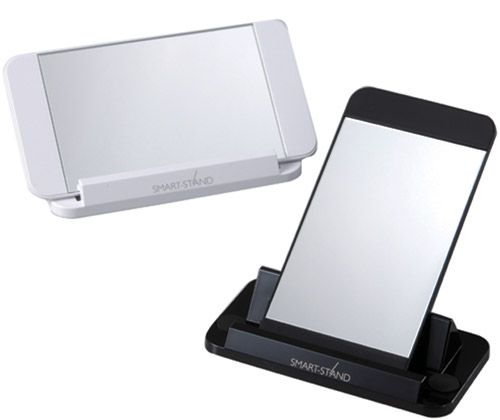 スマホにも使える面白グッズ【スマート・スタンド付ミラー】