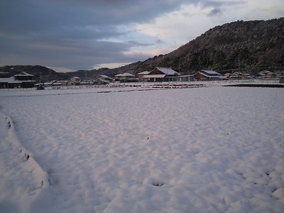高槻　原の雪景色