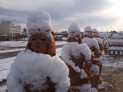 高槻　はにわの雪化粧