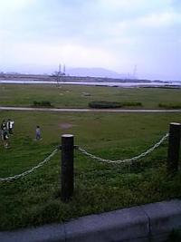河川敷で☆彡