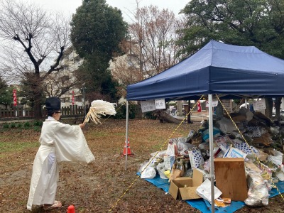 竹渕神社 どんど焼き 古札焚き上げ