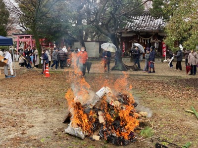 竹渕神社 どんど焼き 古札焚き上げ