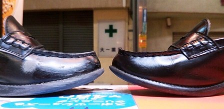 学生靴をクリーニング！
