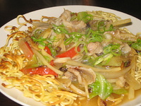 袋めんで作る「長崎皿うどん」