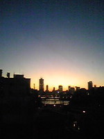 大阪の夕日と沖縄の夕日