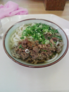 高速道ＳＡでの肉うどん