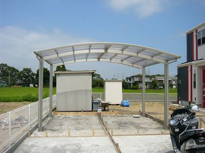 ガレージにＹＫＫカーポート レイナツインポート 千葉県茂原市