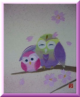 ちぎり絵作品
