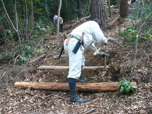 弘川城の道普請